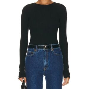 Women's Black Long Sleeve Top